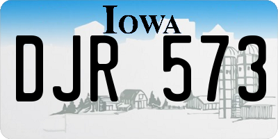 IA license plate DJR573