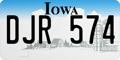 IA license plate DJR574