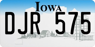 IA license plate DJR575