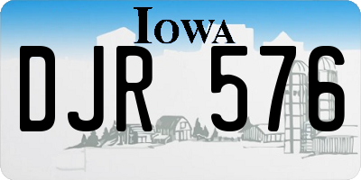 IA license plate DJR576