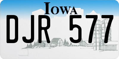 IA license plate DJR577