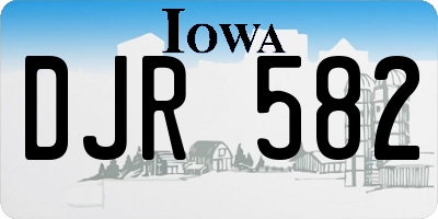 IA license plate DJR582