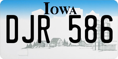 IA license plate DJR586