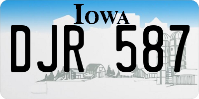 IA license plate DJR587