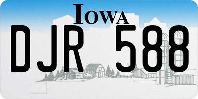IA license plate DJR588