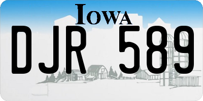 IA license plate DJR589