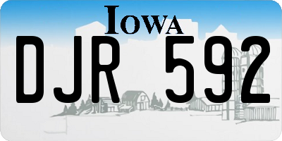 IA license plate DJR592