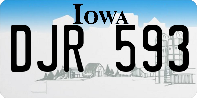 IA license plate DJR593