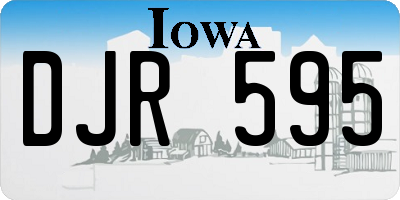 IA license plate DJR595