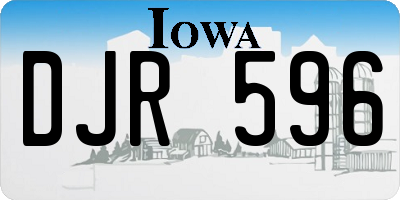 IA license plate DJR596
