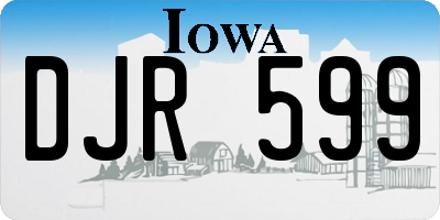 IA license plate DJR599