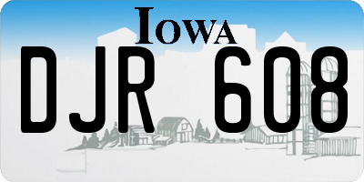 IA license plate DJR608