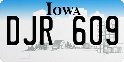 IA license plate DJR609
