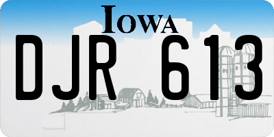 IA license plate DJR613
