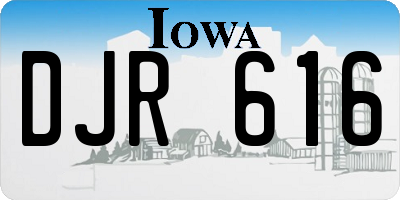 IA license plate DJR616