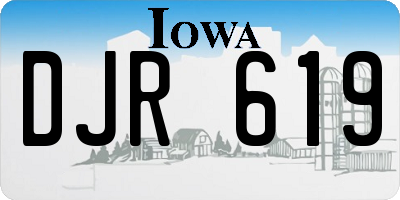 IA license plate DJR619