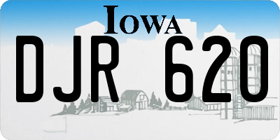 IA license plate DJR620