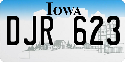 IA license plate DJR623