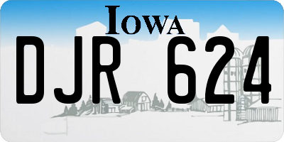 IA license plate DJR624