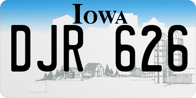 IA license plate DJR626