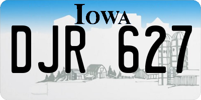 IA license plate DJR627