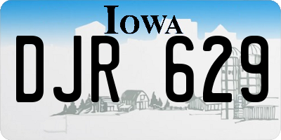 IA license plate DJR629
