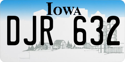 IA license plate DJR632