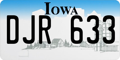 IA license plate DJR633