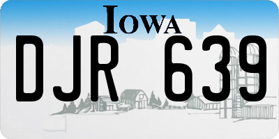 IA license plate DJR639