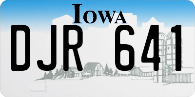 IA license plate DJR641