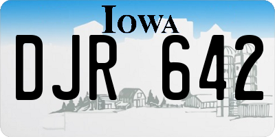 IA license plate DJR642