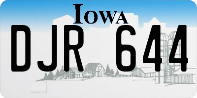 IA license plate DJR644