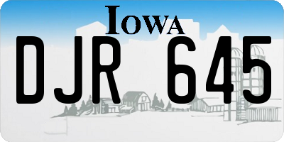 IA license plate DJR645