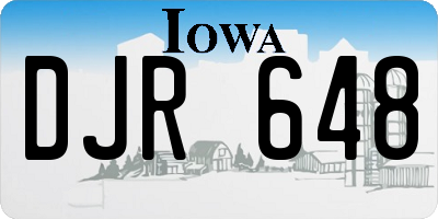 IA license plate DJR648