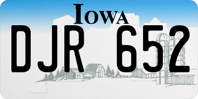 IA license plate DJR652