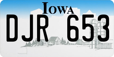 IA license plate DJR653