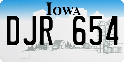 IA license plate DJR654