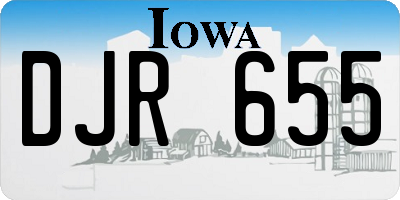 IA license plate DJR655