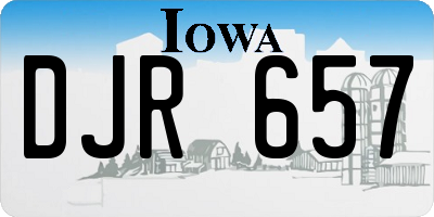 IA license plate DJR657