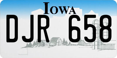 IA license plate DJR658