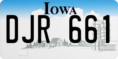 IA license plate DJR661
