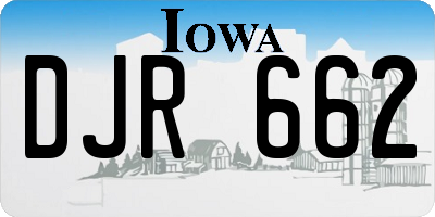 IA license plate DJR662