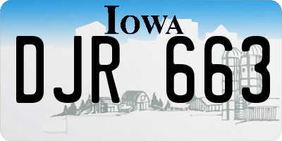 IA license plate DJR663