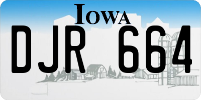 IA license plate DJR664