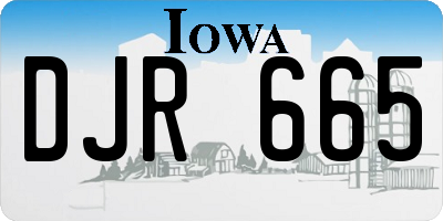 IA license plate DJR665
