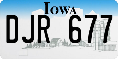 IA license plate DJR677