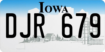 IA license plate DJR679