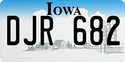 IA license plate DJR682