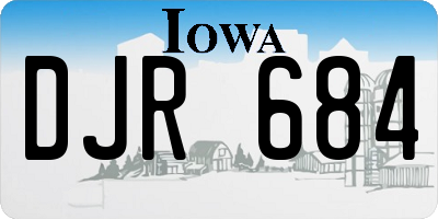 IA license plate DJR684