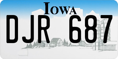 IA license plate DJR687